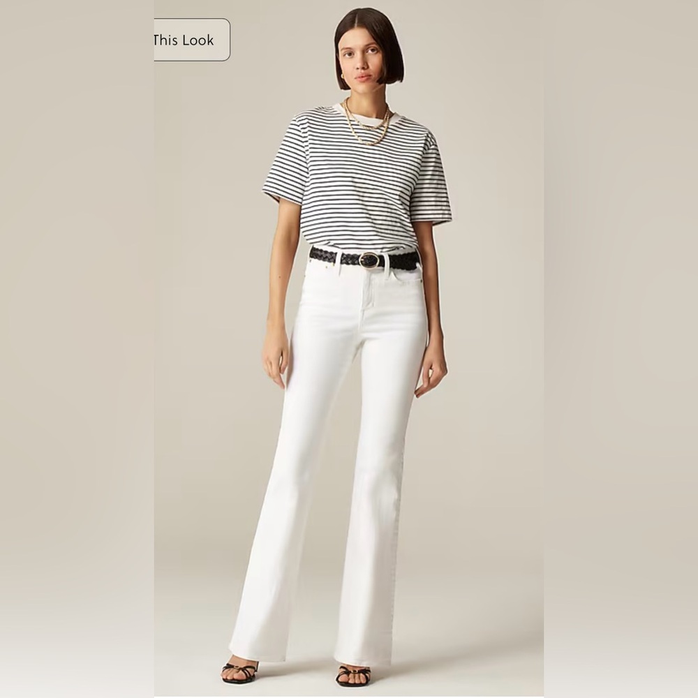 J. Crew Women's White Boot Cut Jeans